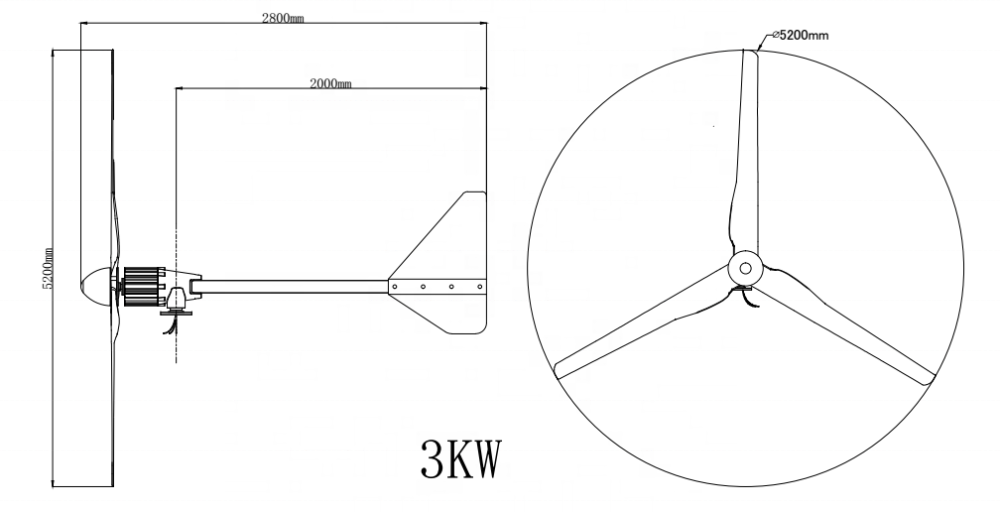 High efficiency 10kw 120v wind generators permanent generator low rpm 5kw wind solar hybrid power system