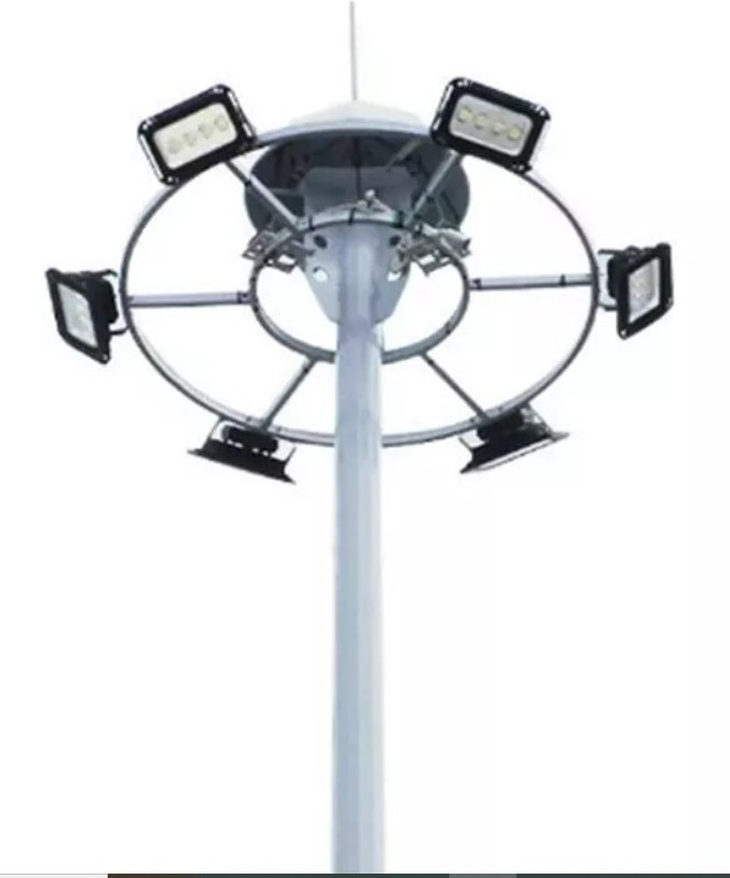 China Factory 20m 25m 30m Good Price Flood Light Galvanized Steel High Mast Pole For Stadium