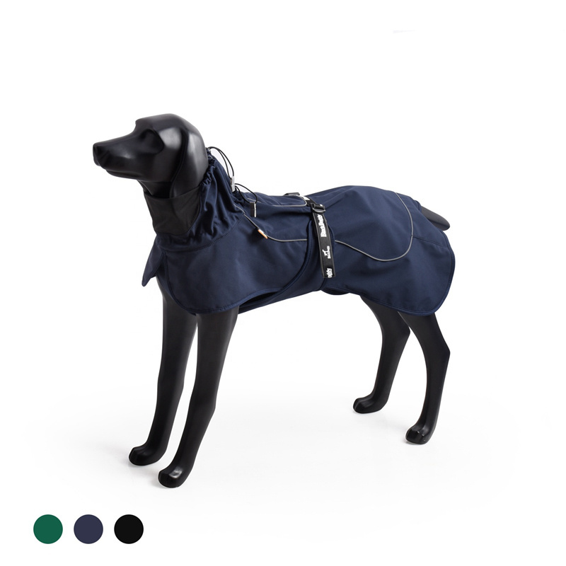 Sports Large Dog Clothes Reflective Soft Windproof   Pet Jacket Hiking Dog Rain Coat Cape For dog