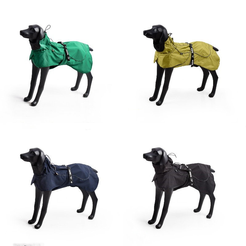 Sports Large Dog Clothes Reflective Soft Windproof   Pet Jacket Hiking Dog Rain Coat Cape For dog