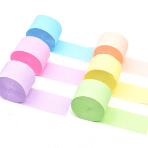 4.5*12M Pastel Crepe Streamers Paper Backdrop Pastel Rainbow Unicorn Birthday Party Decoration for Baby Shower Baptism Wedding