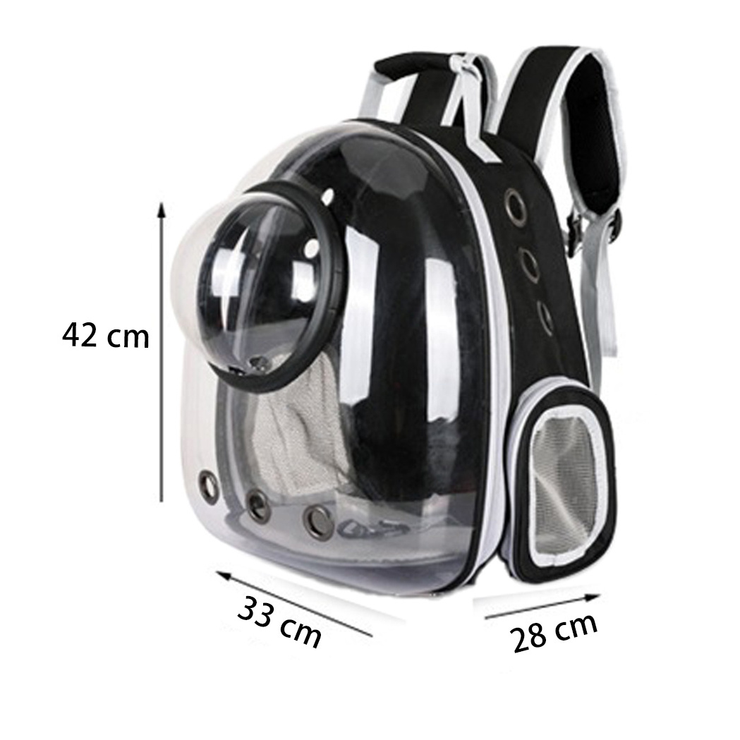 Wonderfulpet Pet Dog Capsule Backpack Portable Outdoor Cat Dog Carrier Bag Travel Suitcase for Pet Travel Transparent Case