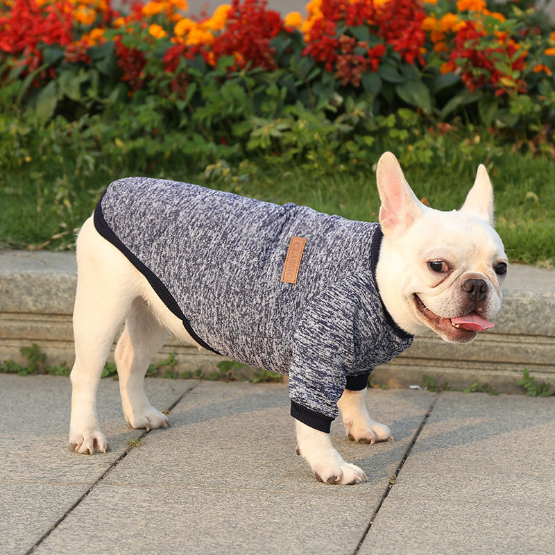 WonderfulPet Wholesale Cheap Multicolor Soft Fleece Thickening Warm Puppy French Bulldog Pet Custom Blank Dog Sweatshirt Clothes