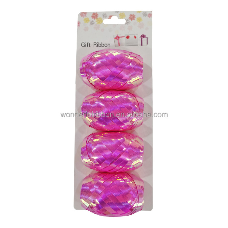 Wholesale Plastic Ribbon Egg Gift Wrapping Party Christmas Decorative Iridescent Balloon Curling Ribbon Egg