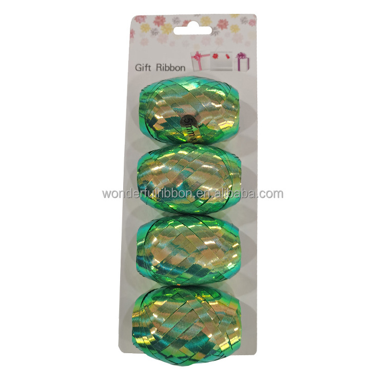 Wholesale Plastic Ribbon Egg Gift Wrapping Party Christmas Decorative Iridescent Balloon Curling Ribbon Egg