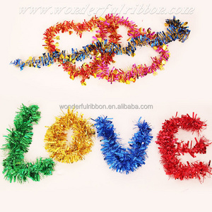 Multi-Color PET Tinsel Garland 9cm*2m Home Decoration for Christmas Parties and Festivals