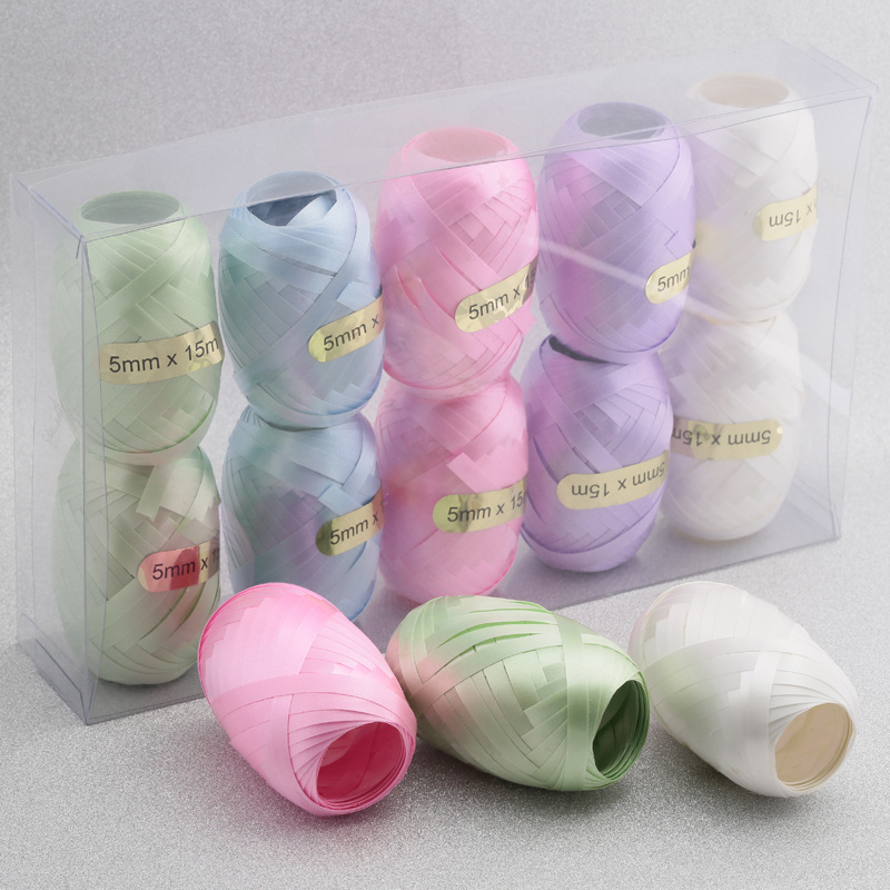 PP Curling Ribbon for Balloon String Christmas Plastic Ribbon egg for Gift Wrapping Mini Ribbon Roll For Party Decoration