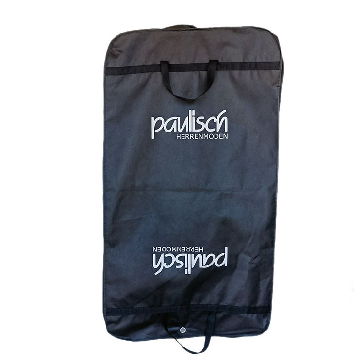 Custom High Quality Printed Logo Non Woven Fold Garment Suit Cover Men Non Woven Suit Bag With Zipper For Clothes