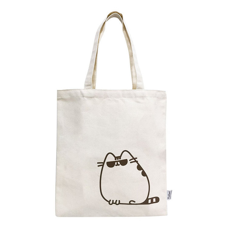 Small Tote Bag Cool Cat Wearing Sunglasses Woman's Canvas Material Single Shoulder Bags For Class