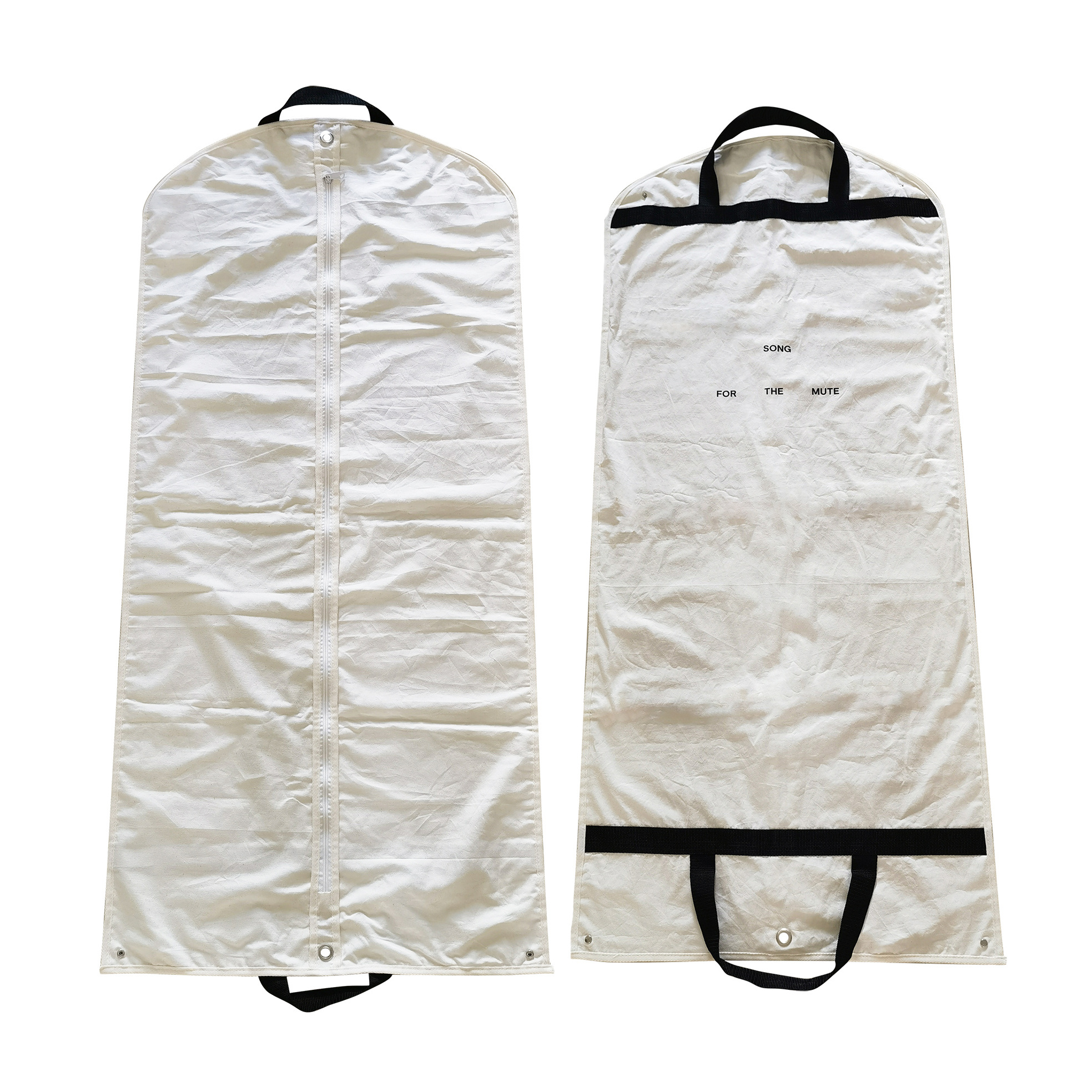 Wholesale High Quality Cotton Garment Bag Reusable Wedding Dress Coat Garment Bag Organic Cotton Suit Bag With Logo