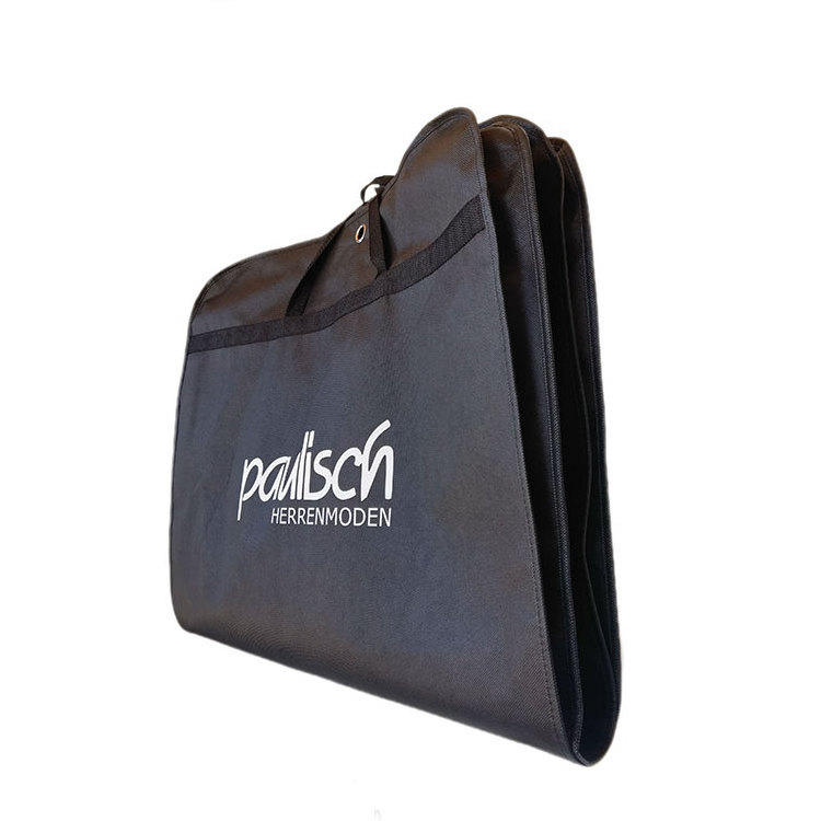 Custom High Quality Printed Logo Non Woven Fold Garment Suit Cover Men Non Woven Suit Bag With Zipper For Clothes