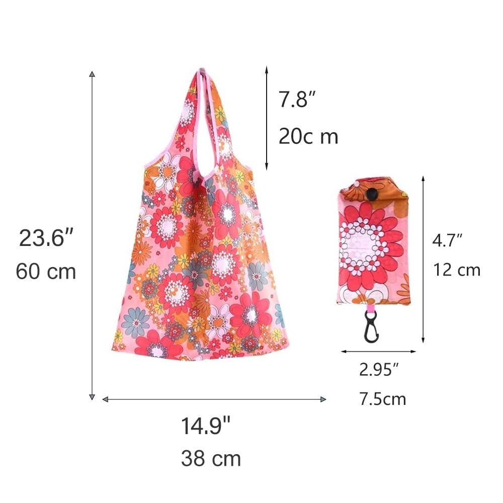 Heavy Duty Cute Foldable Tote Bags Eco-Friendly Ripstop Nylon Supermarket Gift Bags Washable Nylon Foldable Grocery Bag