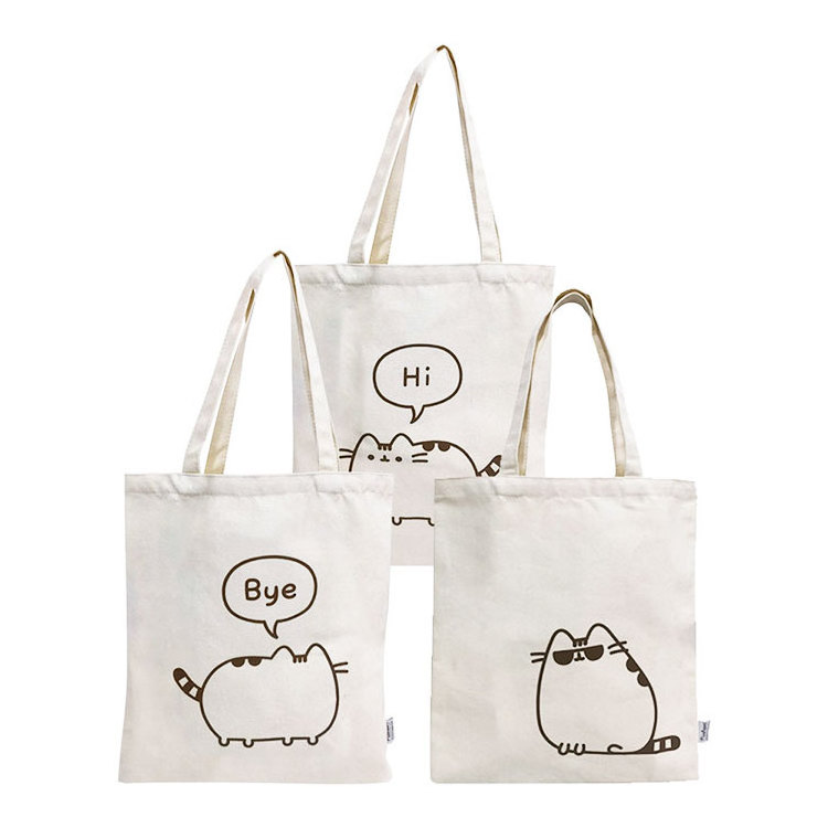 Small Tote Bag Cool Cat Wearing Sunglasses Woman's Canvas Material Single Shoulder Bags For Class