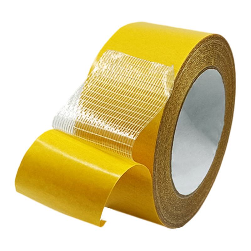 Hot Melt Glue Cross Weave Strong adhesive reinforced Double Sided Fiberglass mesh Tape