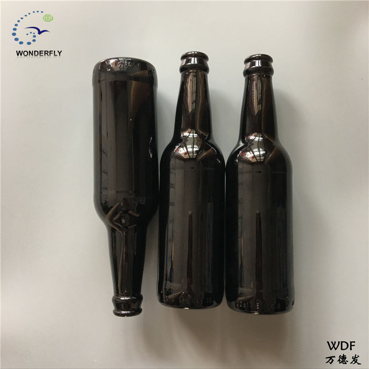 Custom 330ML black beer glass bottles