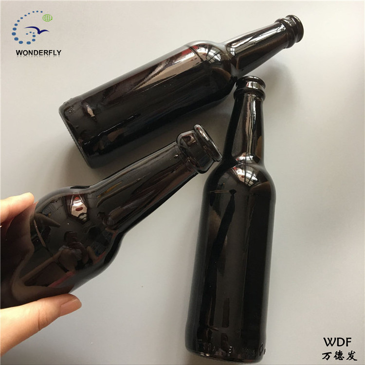 Custom 330ML black beer glass bottles