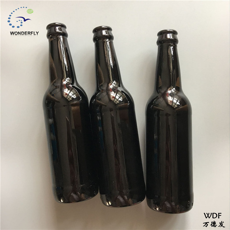 Custom 330ML black beer glass bottles