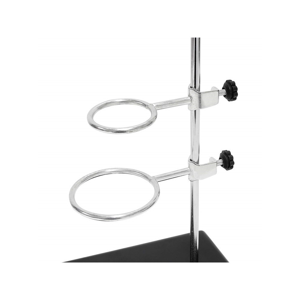 Retort Titration Extraction Support Stand With Burette Clamp 2 Bottle Ring Clamps for Chemistry or Physical Laboratory