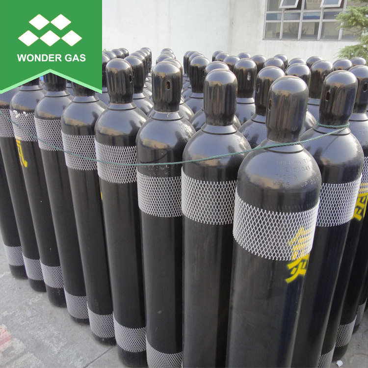 China Factory High Pressure Carbon Dioxide Tank Size 20L 40L 47L 50L 200bar ISO9809-1 TPED Approved Oxygen Gas Cylinder