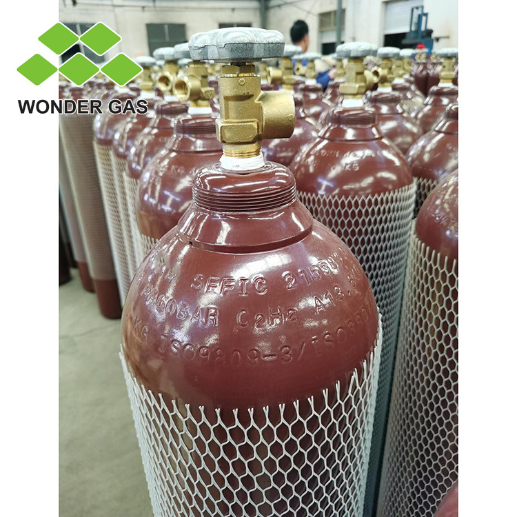 Wholesale High Purity Industrial Welding Gas 99.5% High Purity Acetylene Gas Price C2H2 Gas in 40L Cylinder