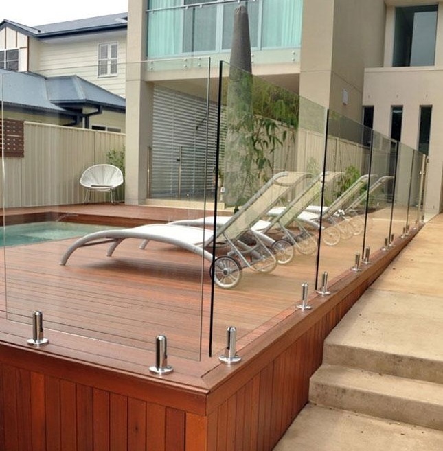 Stainless steel spigot frameless railing balustrade Handrail for pool fence glass spigot