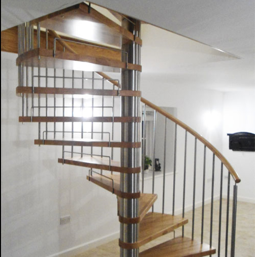 Small spiral stair stainless steel wood spiral stairs round stairs