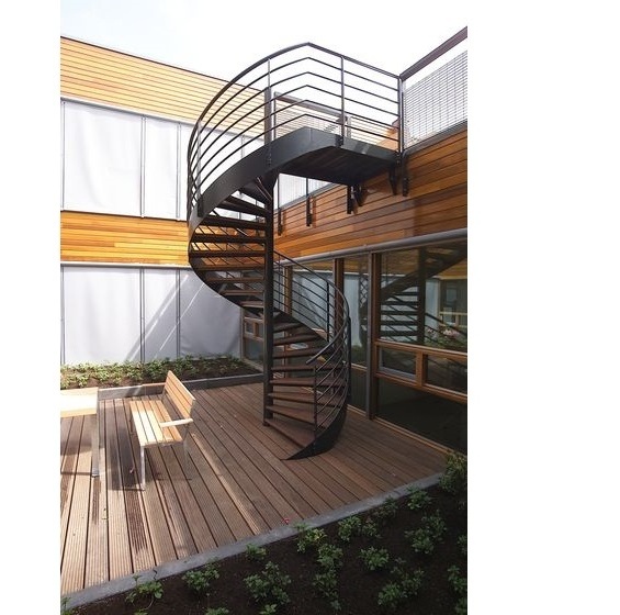 Steel Used Outdoor Spiral Staircase Design