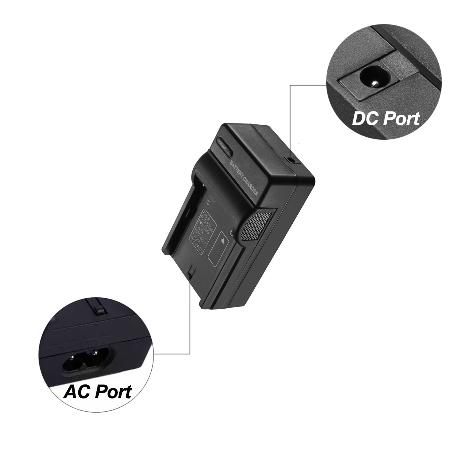 AC DC Port Single Camera Battery Charger 100-240V  Smart Battery Charger  for Sony ZV-E1 Camera Canon LP-E5/E6/E8/E10/E12/E17