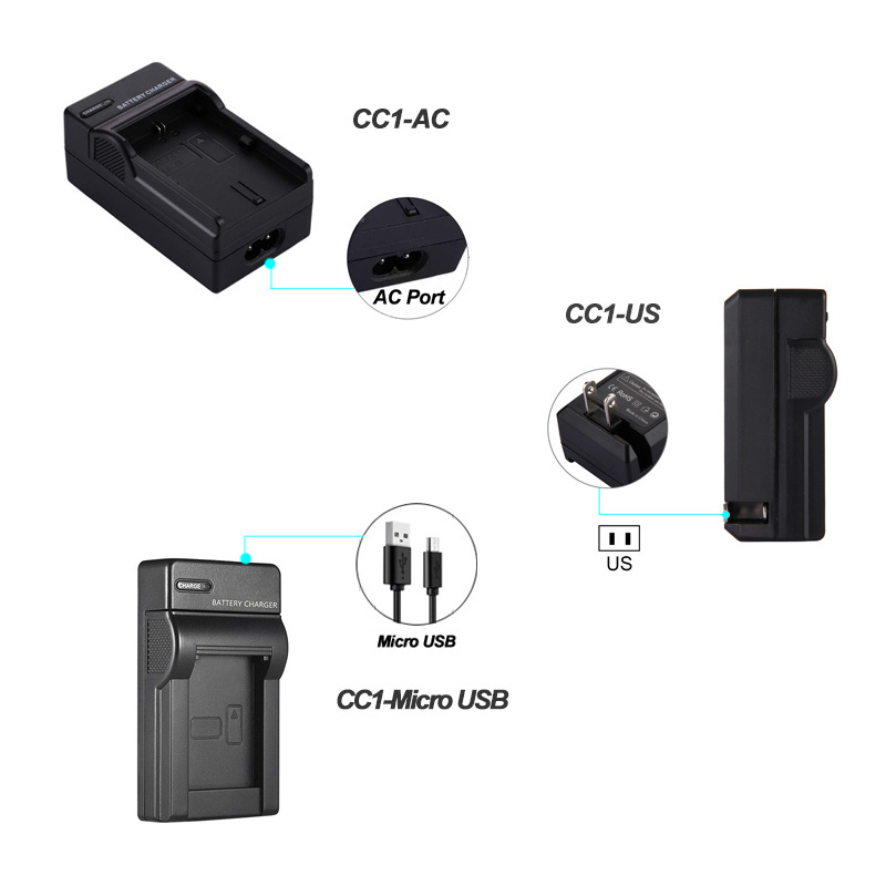 Single Camera Battery Charger Smart Battery Charger Multi Interface Camera Charger for Canon NB-4L/6L/7L/8L/9L/10L/11L/12L/13L