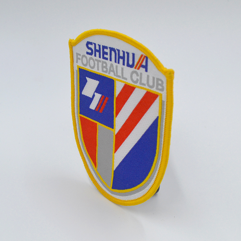 Decorative patches woven badges with thinner thread for clothing, hats, bags