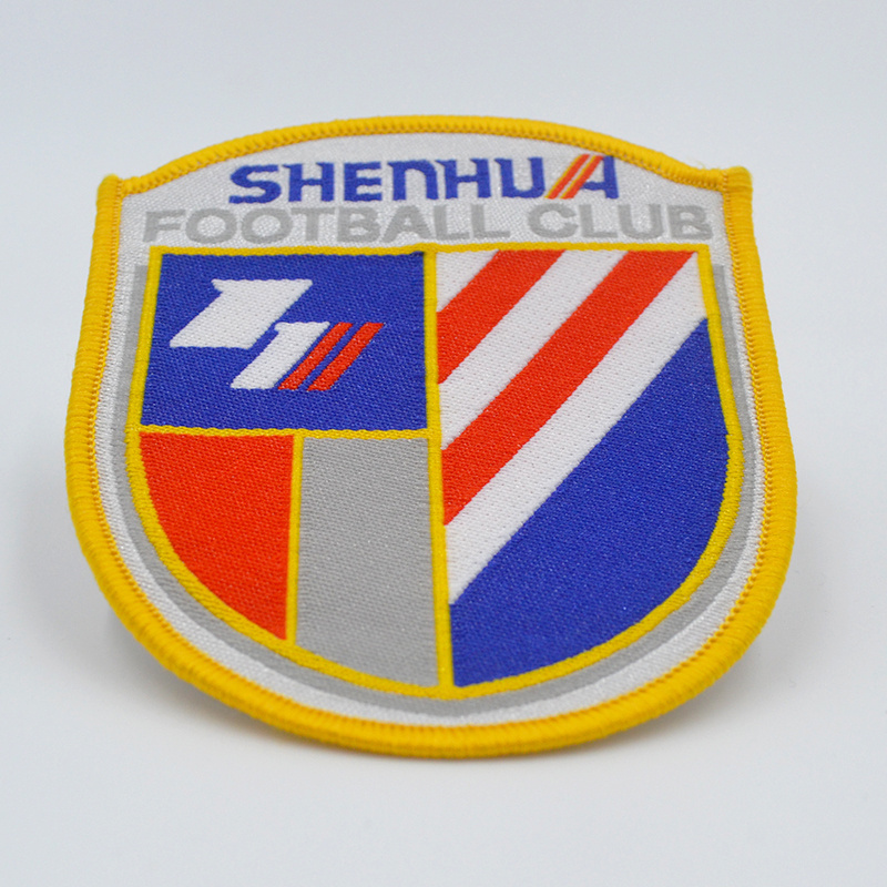 Decorative patches woven badges with thinner thread for clothing, hats, bags