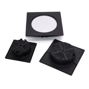 popular price ra80 smd square panel light black zigbee smart dimmable ultra slim round 12w 3 inch 4 inch recessed led downlight