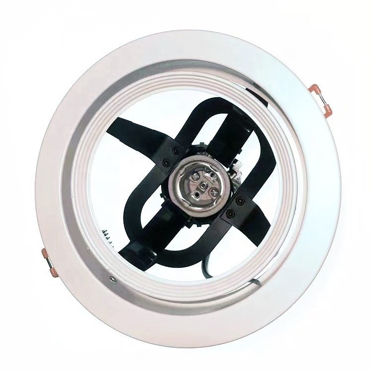 Aluminum body Gimbal Round E26 E27 base Black White 5inch Recessed Can light Trim for PAR30 BR30 bulb