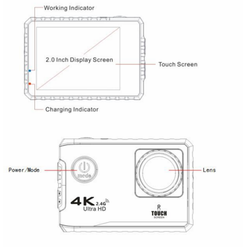 Factory 240Fps Mini Waterproof 4K Hd Sports Action Video Camera