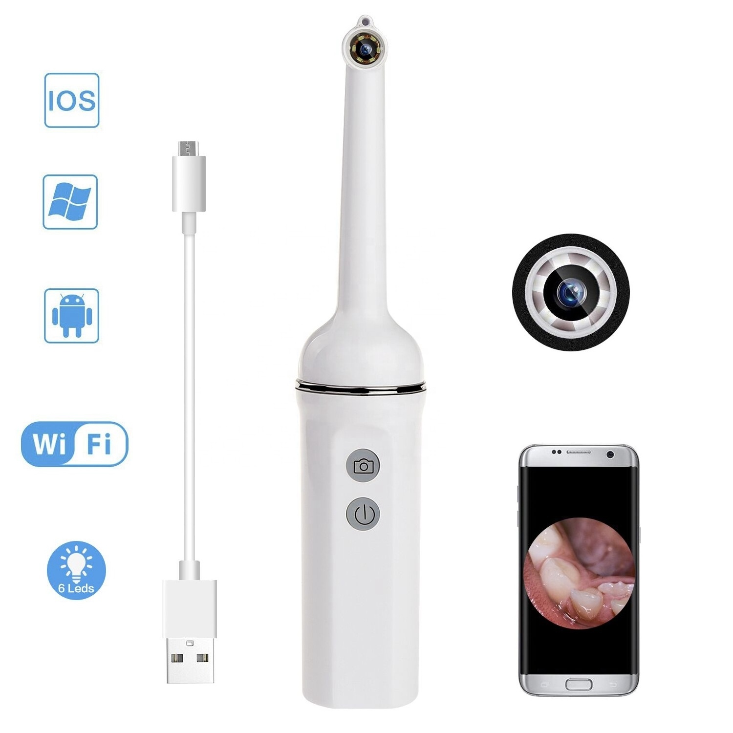 Smart Removal Kit Ent Endoscope Sheath Wireless Dental Camera Intraoral WiFi Dental Scaler