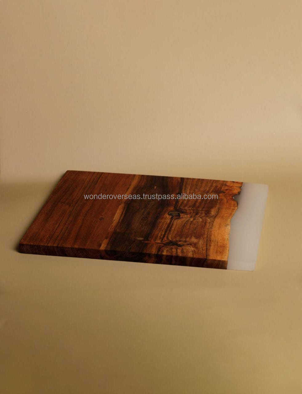 Marble Cheese Round Acacia Chopping With Cutting Wood And Marble Cutting Board BY WONDER OVERSEAS