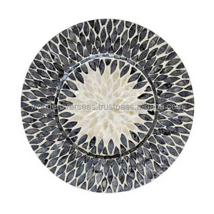 MOTHER OF PEARL ROUND CHARGER PLATE BY WONDER OVERSEAS