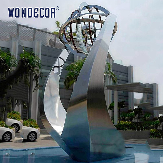 WONDECOR Large LED lights with globe for modern outdoor fountains