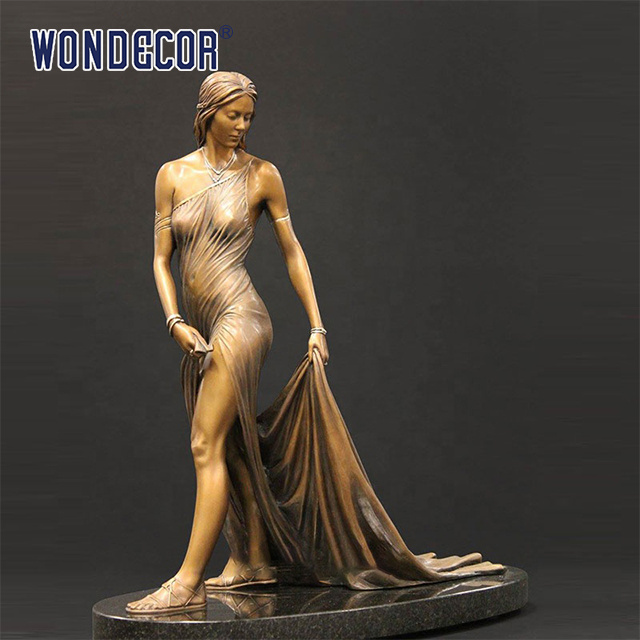 wonders Hot selling modern high-quality Brass statue of human body Life size