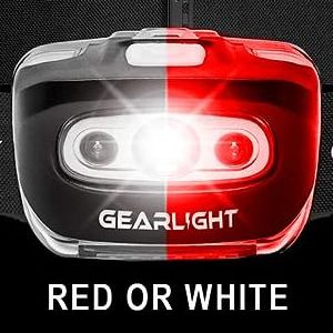 GearLight 2Pack LED Headlamp Outdoor Camping Headlamps with Adjustable Headband Headlight with 7 Modes and Pivo