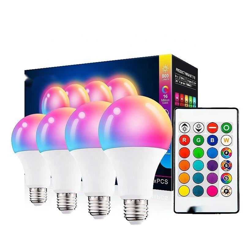 Smart home WiFi foco Alexa Google home remote control RGB dimmable smart bulb