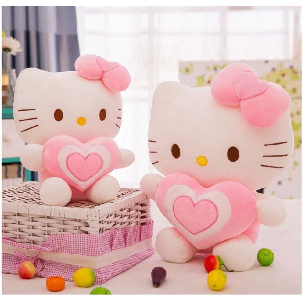 Kawaii Hello Kt Plush Sanrioed  Stuffed Soft Cushion Sofa Pillow  Gift KT Plush Toys