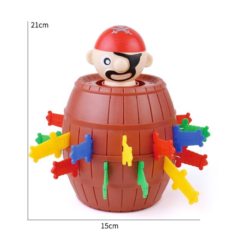 New Funny Pirate Barrel Toys Lucky Game Jumping Pirates Bucket Sword Stab Pop Up Tricky Toy Family Jokes For Child Kid Gift