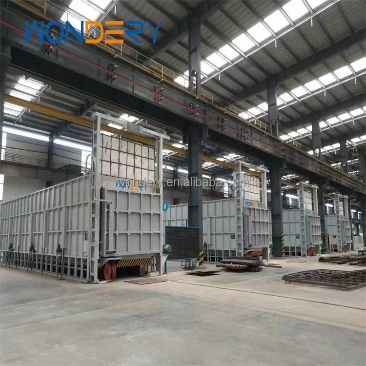 WONDERY Professional Factory Made 1200 Degree Electrical Bogie Hearth Trolley Type Quenching Furnace For Mold Steel