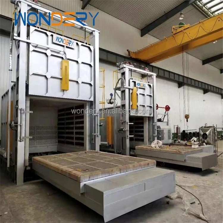 WONDERY Professional Factory Made 1200 Degree Electrical Bogie Hearth Trolley Type Quenching Furnace For Mold Steel