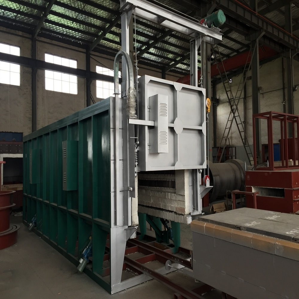 WONDERY Wholesale China Manufacturer 135KW Electric Bogie Hearth Furnace With Hydraulic Tilting Boige Trolley