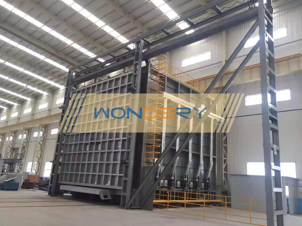 WONDERY Hot Selling Natural Gas Bogie Hearth Heat Treatment Car Bottom Furnace For Metal Parts