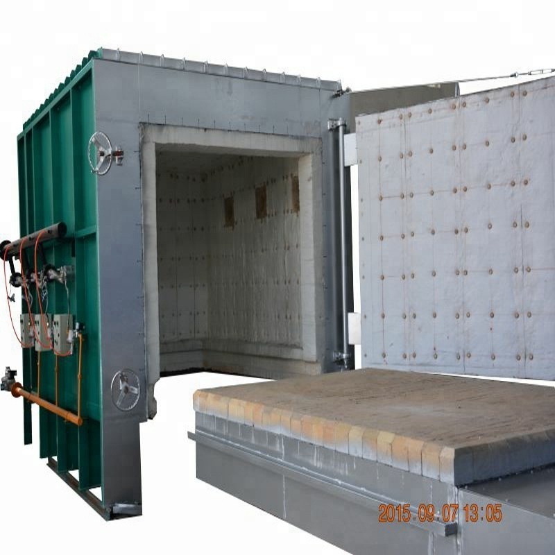 WONDERY High Performance Energy-Saving Gas Fired Car Bottom Furnace For Heat Treatment