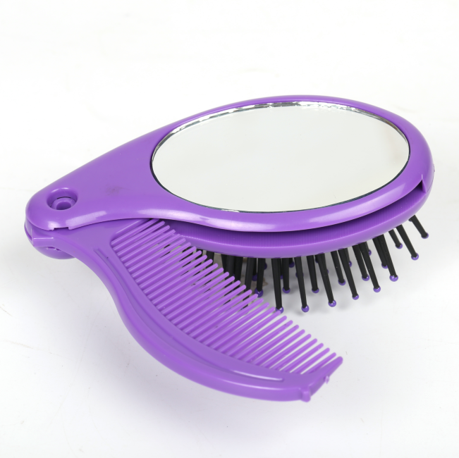 Pocket Beauty Hair Brush With Mirror And Sewing Kit