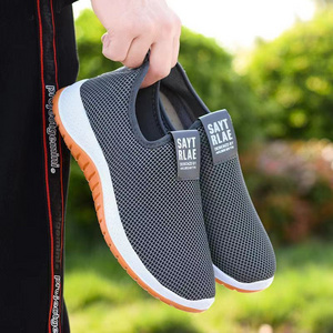 man rubber sole cheap shoes walking soft black grey color sneaker